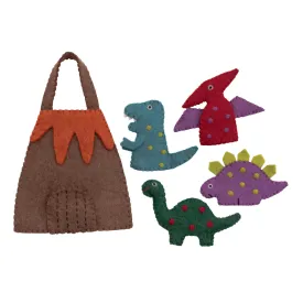 Dinosaur Finger Puppet Play Bag