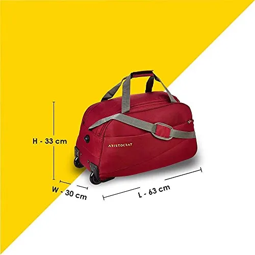 Aristocrat Polyester 63 cms Red Travel Duffle (Rookie)