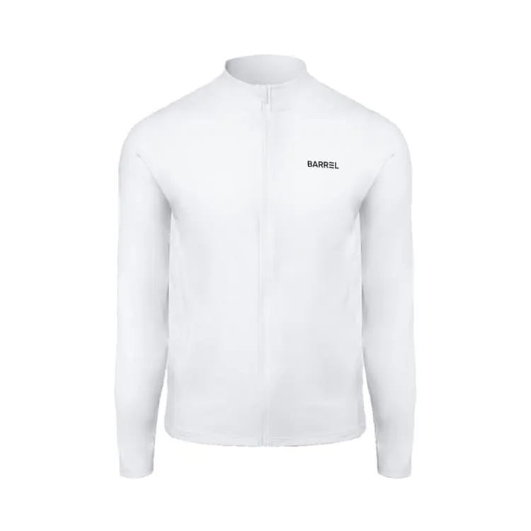 Barrel Men Essential Relax ZipUp Rashguard-WHITE