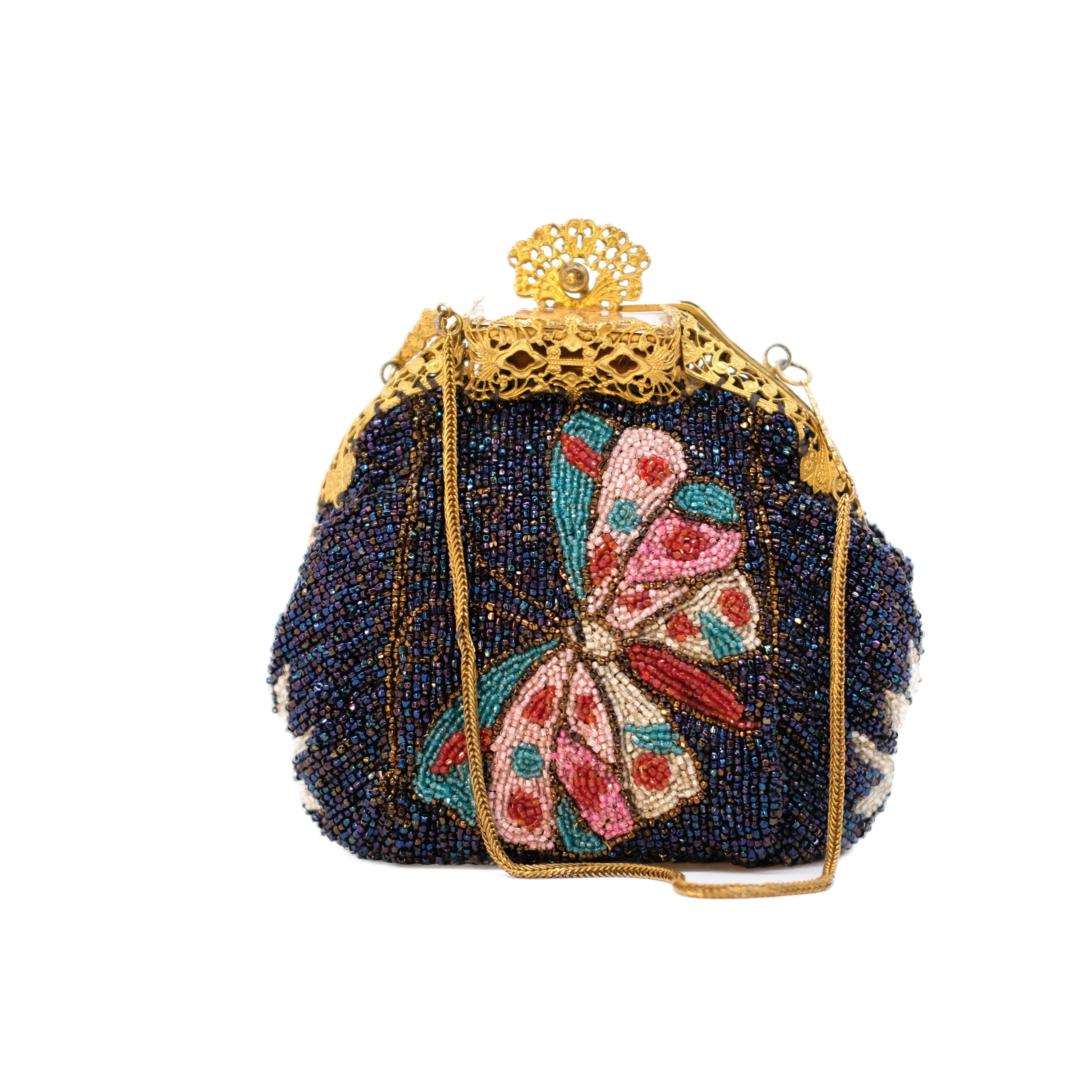 Beaded Art Nouveau Butterfly Bag