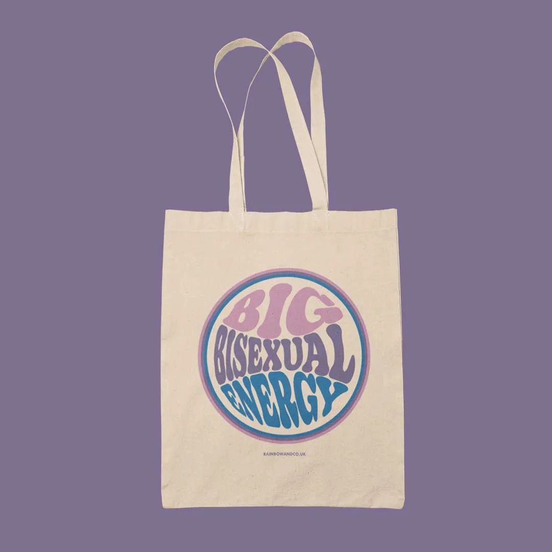 Big Bisexual Energy Retro Tote Bag