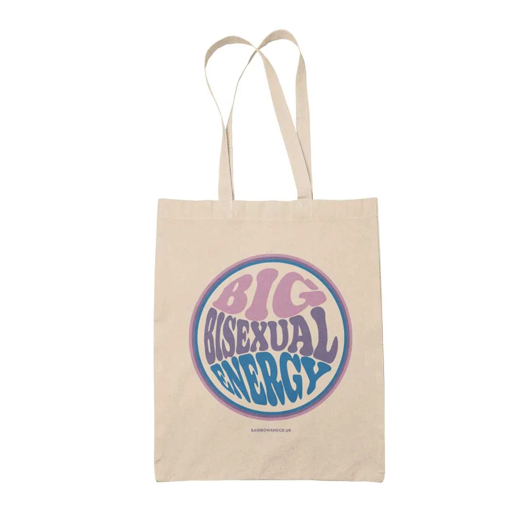 Big Bisexual Energy Retro Tote Bag