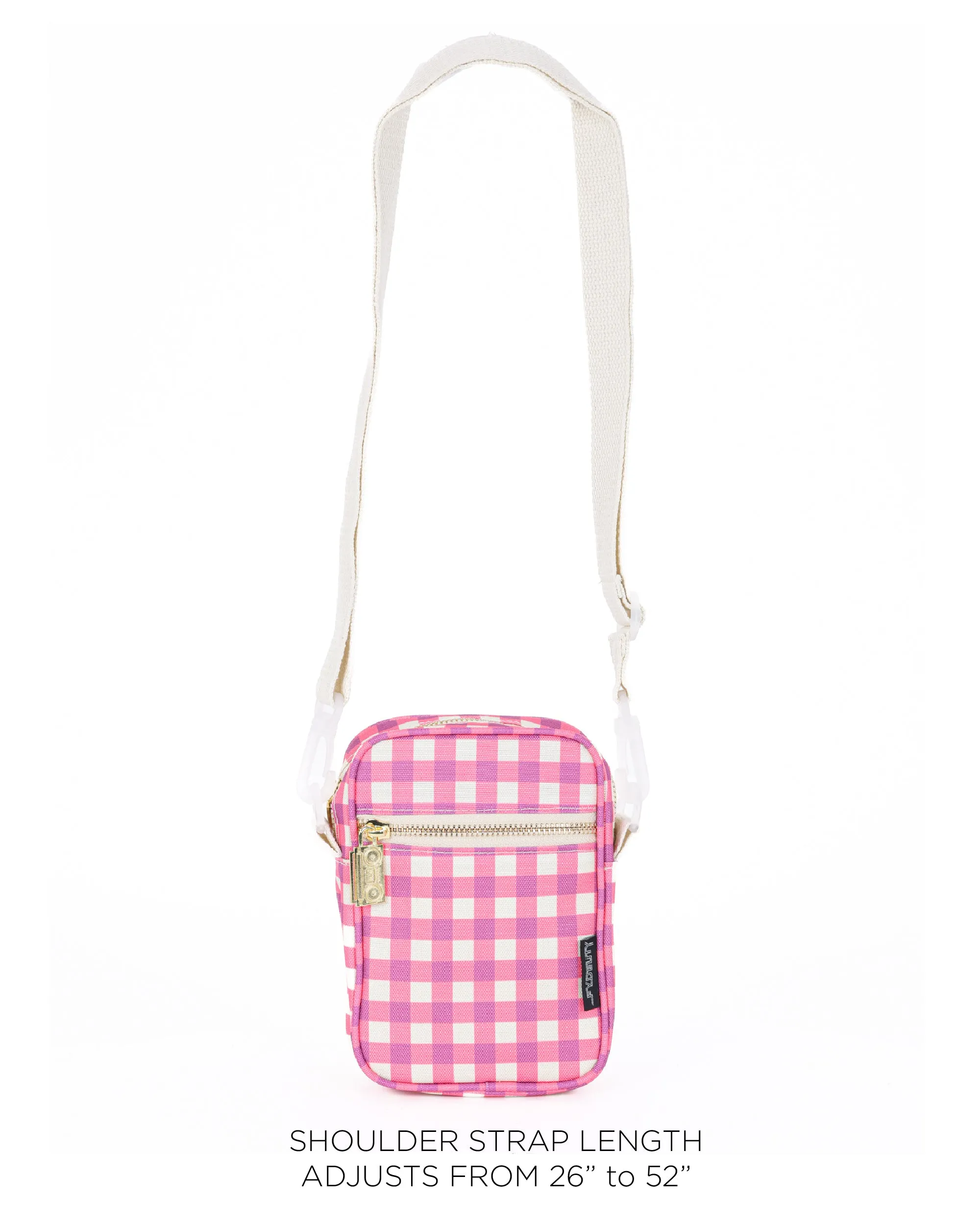 Brick Bag | Mini Crossbody | Recycled RPET | Gingham Pink