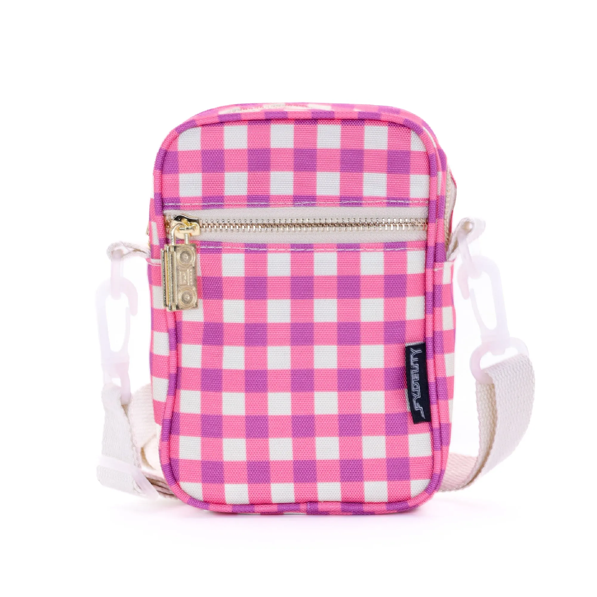 Brick Bag | Mini Crossbody | Recycled RPET | Gingham Pink