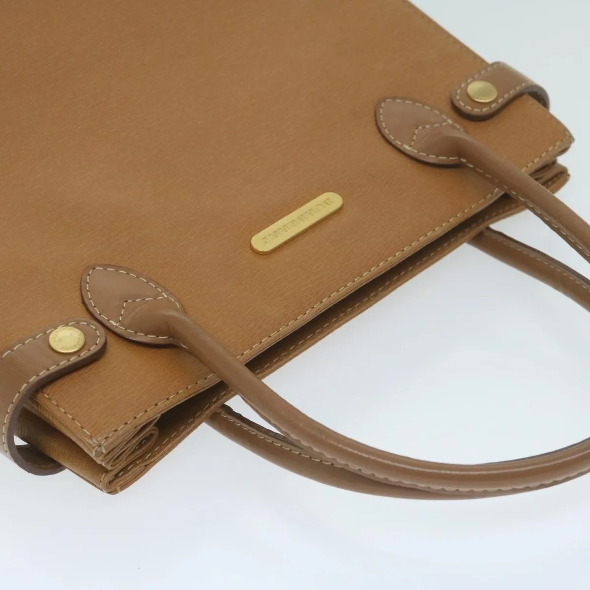 BURBERRY Hand Bag Leather Brown  bs11457