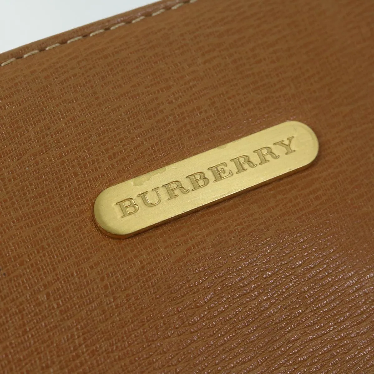 BURBERRY Hand Bag Leather Brown  bs11457