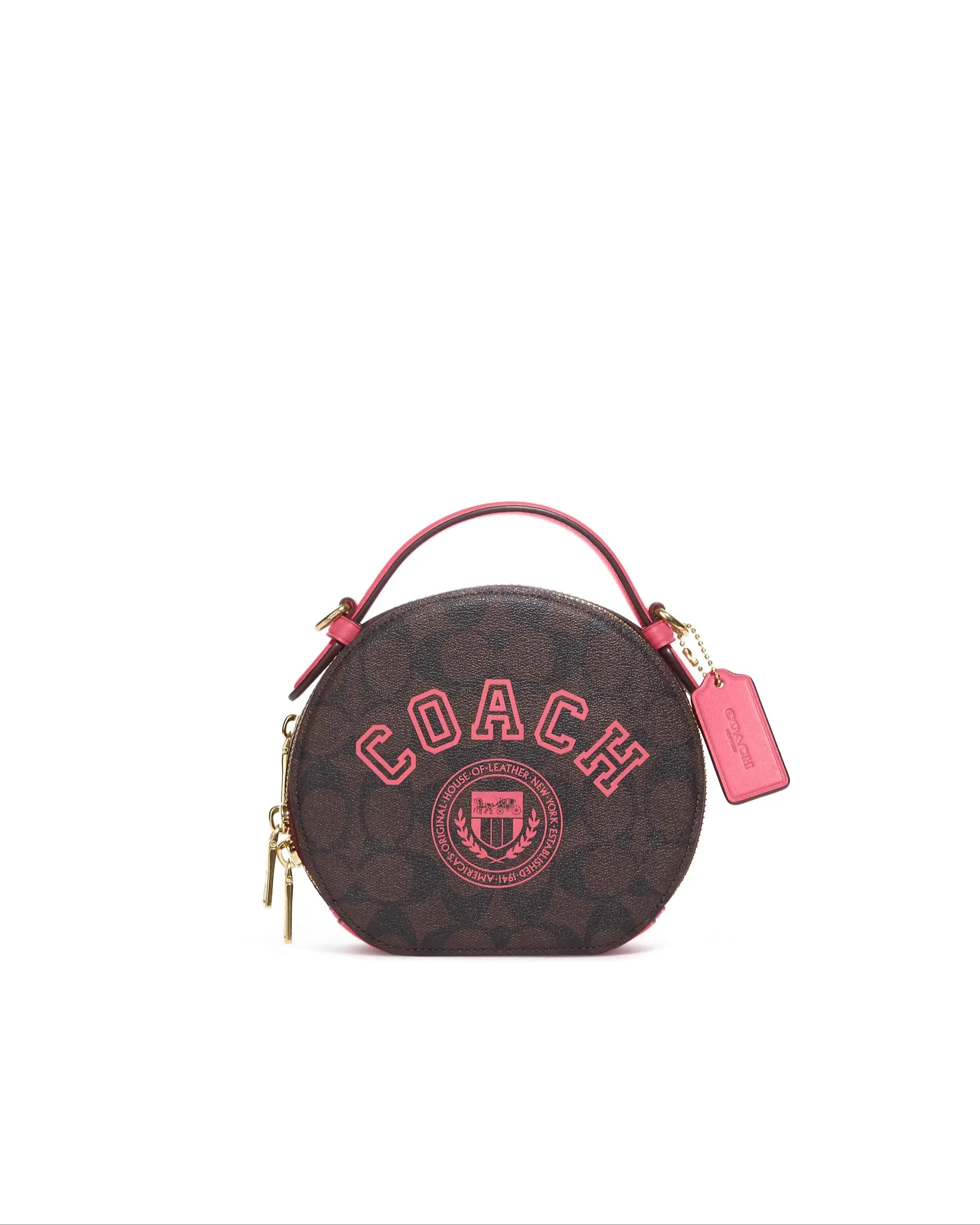 Coach Canteen Crossbody In Signature Canvas With Varsity Motif