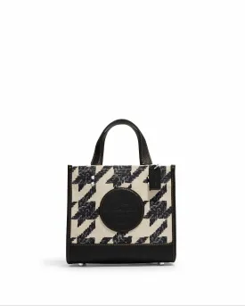 Coach Dempsey Tote 22 With Houndstooth Print And Patch