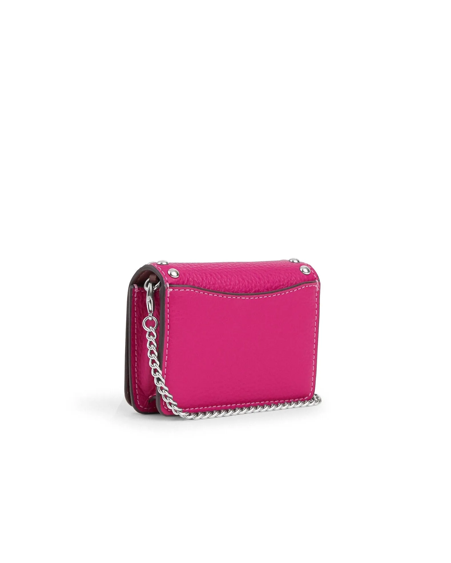 Coach Mini Wallet On A Chain With Rivets