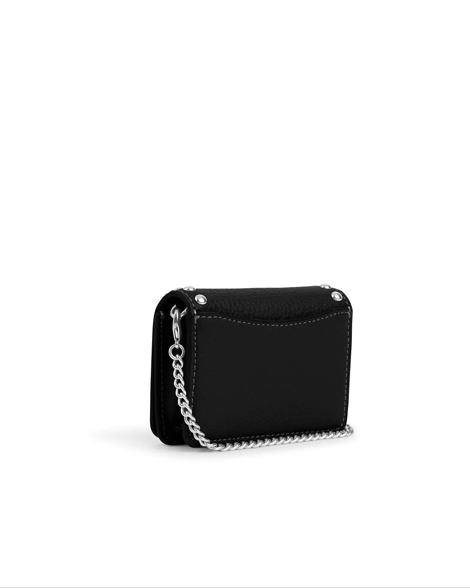 Coach Mini Wallet On A Chain With Rivets