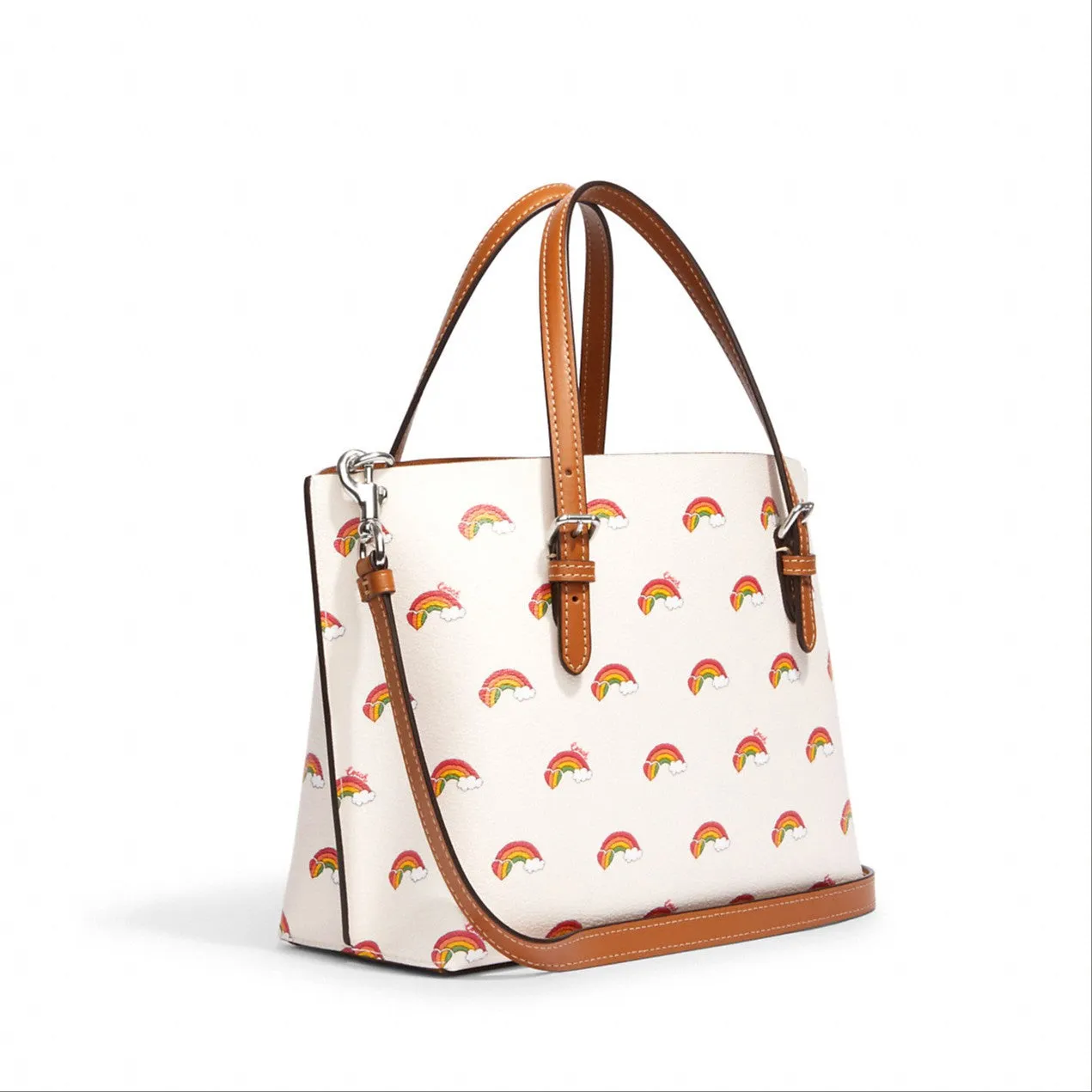 Coach Mollie Tote 25 With Rainbow Print