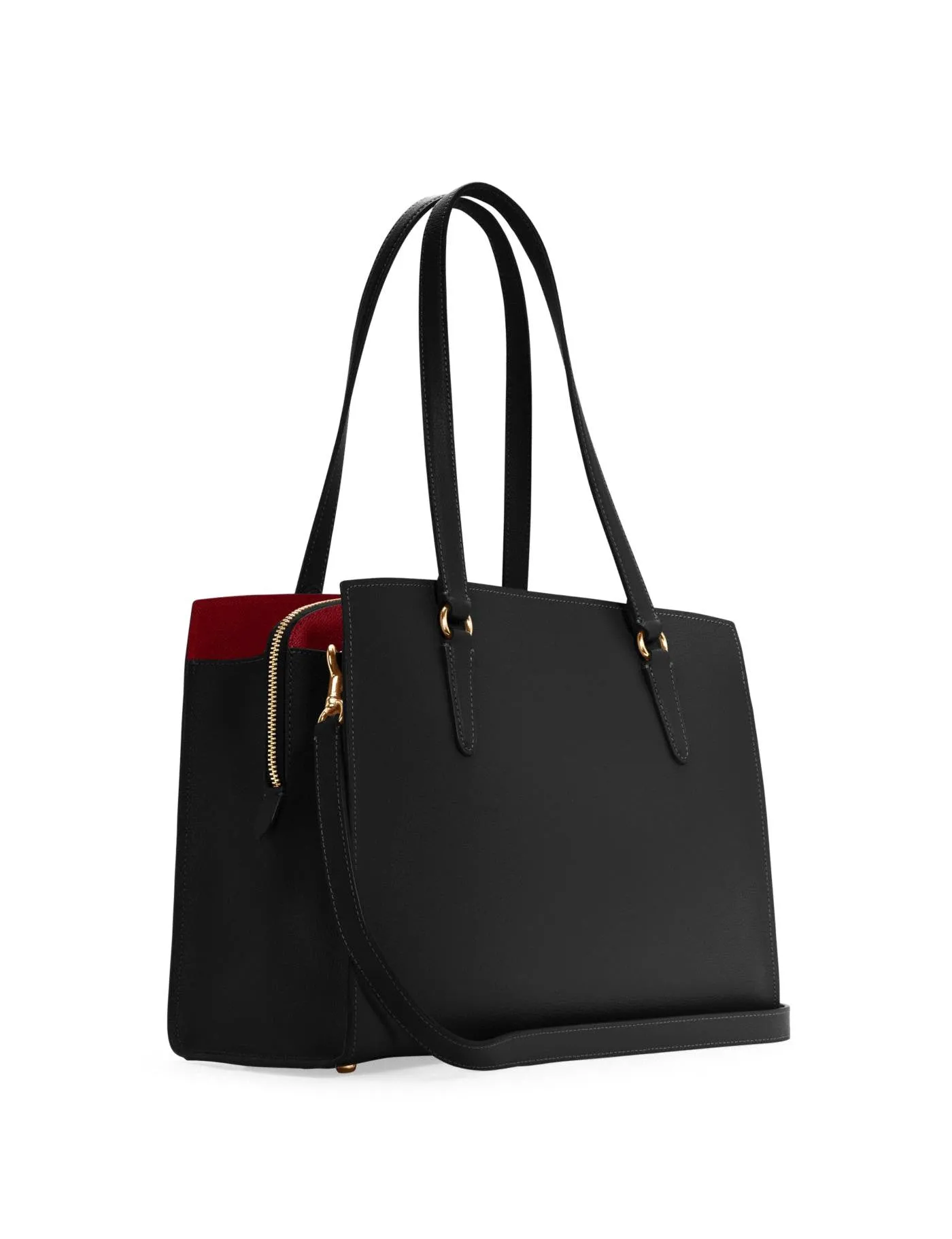 Coach Women's Black & True Red Tatum Carryall