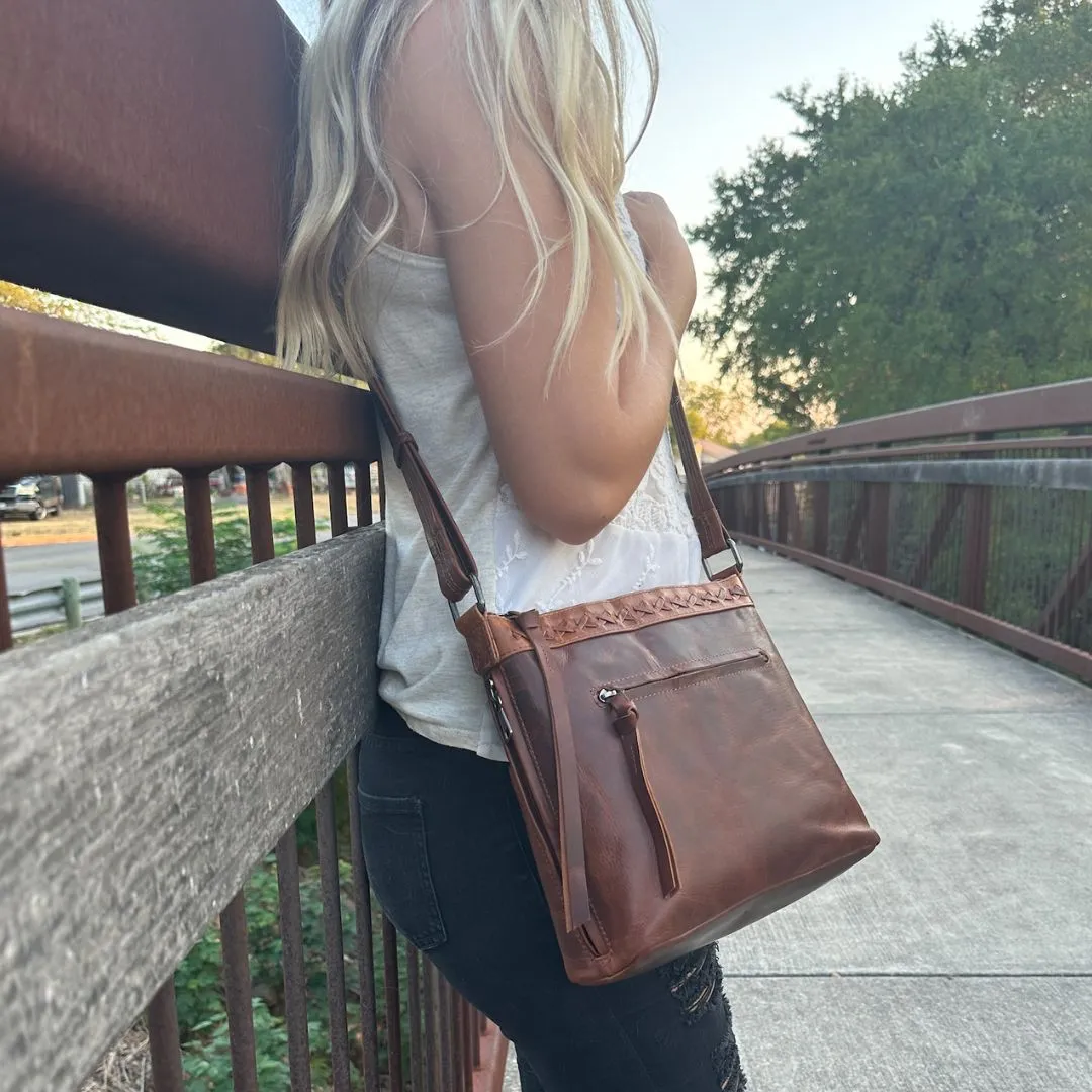 Concealed Carry Crossbody Purse for Women - Faith Leather Crossbody by Lady Conceali