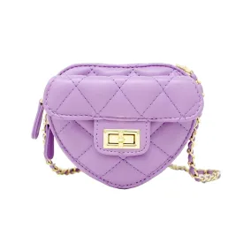 Crossbody Bag | Quilted Heart - Lavender | Tiny Treats and Zomi Gems