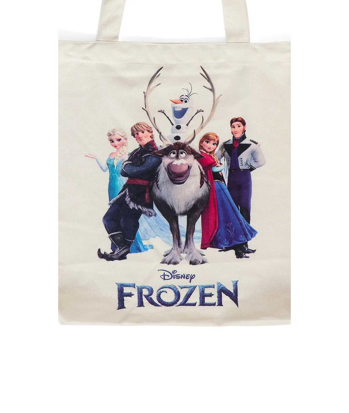 Disney Frozen - White Color canvas  Shoulder Handbag