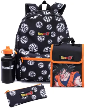 Dragon Ball Z Backpack, Lunch Bag & Water Bottle Set