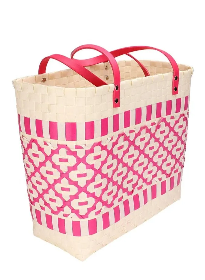 FA0011 Mercedes Patterned Handwoven Eco Plastic Tote Bag