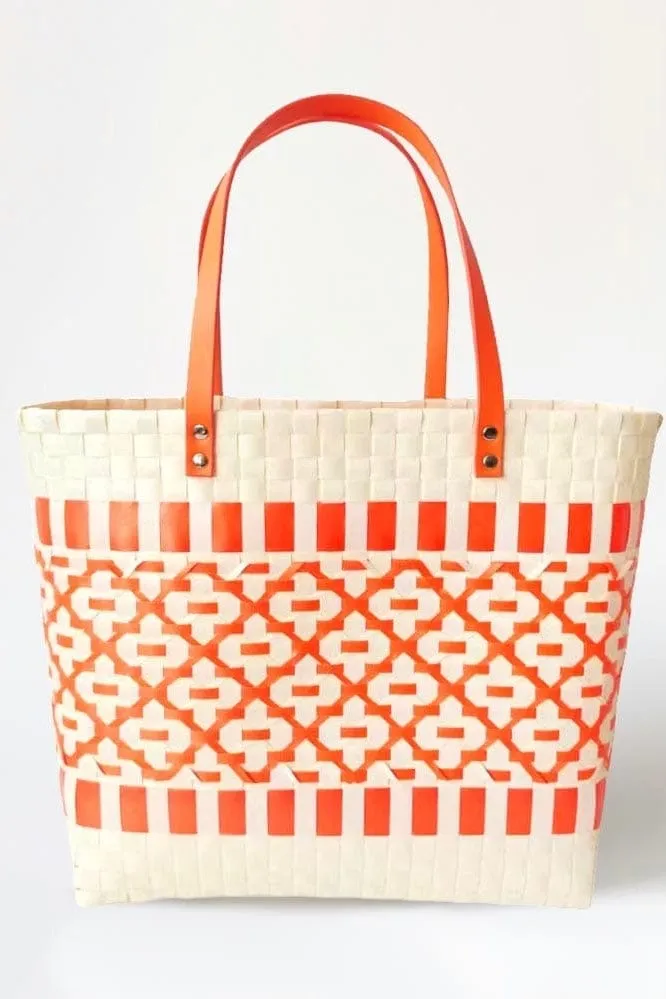 FA0011 Mercedes Patterned Handwoven Eco Plastic Tote Bag