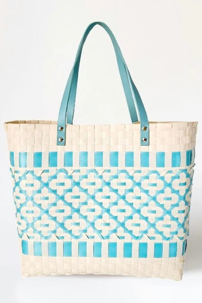 FA0011 Mercedes Patterned Handwoven Eco Plastic Tote Bag