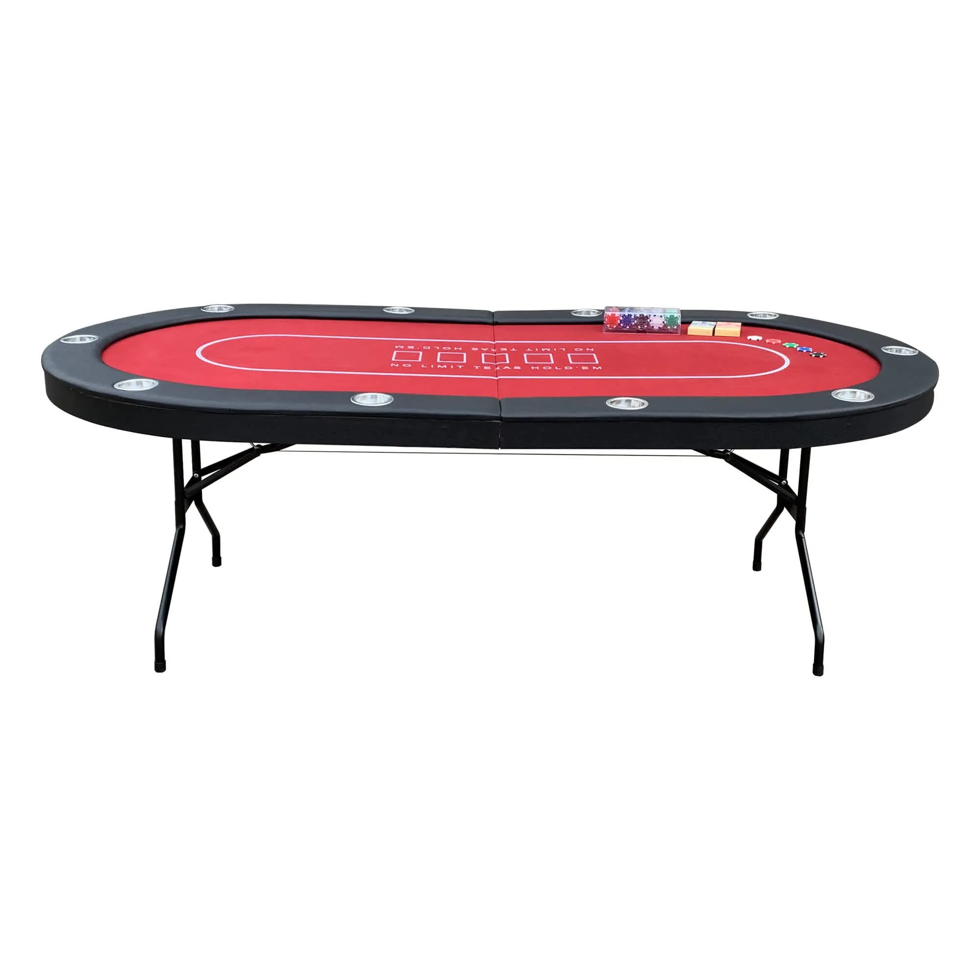 Fourth Street 84-in Texas Holdem Folding Table Set