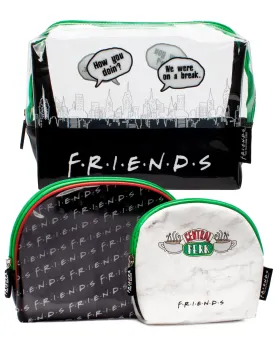 Friends Logo Central Perk Graphic Womens Black Makeup Bag