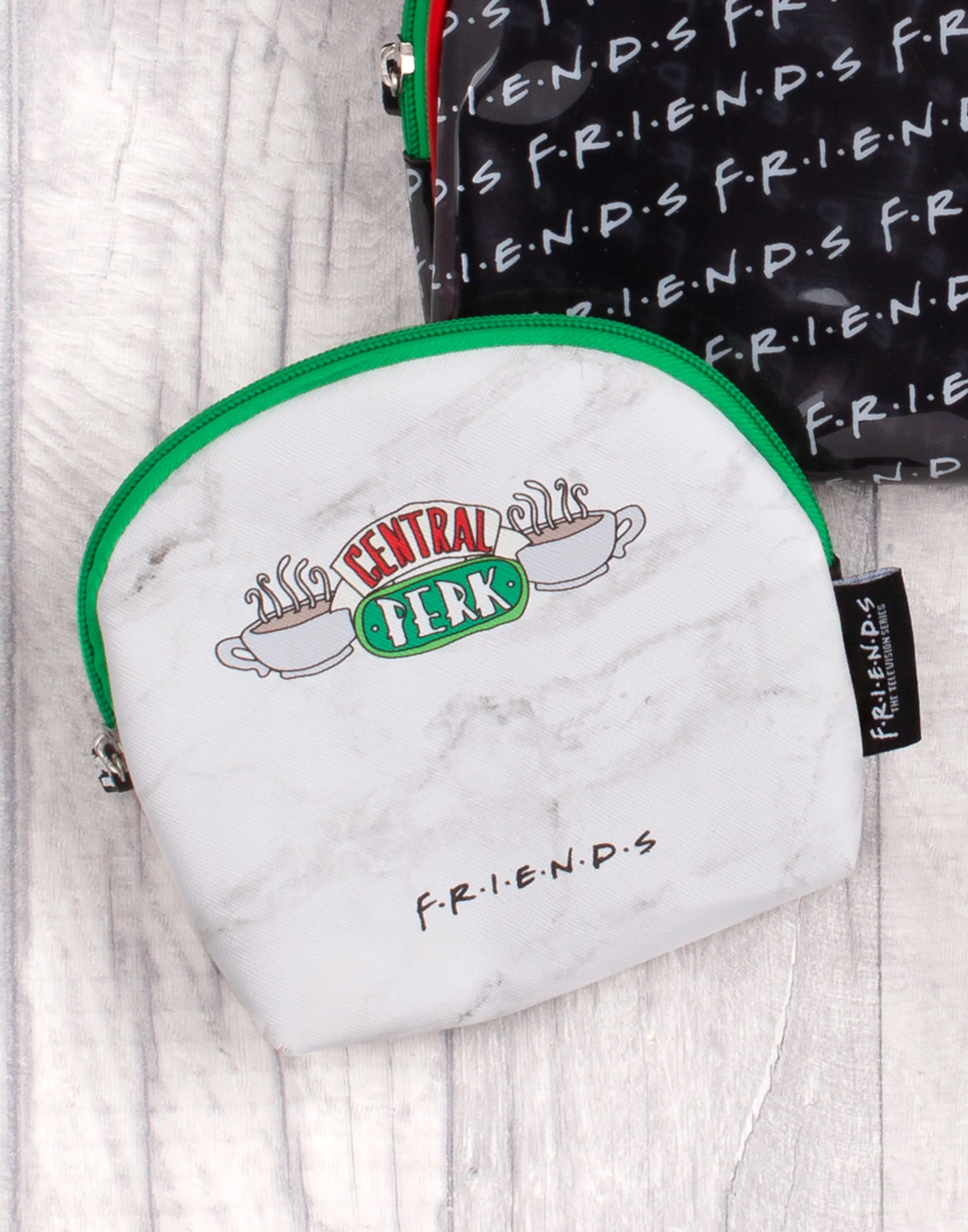 Friends Logo Central Perk Graphic Womens Black Makeup Bag