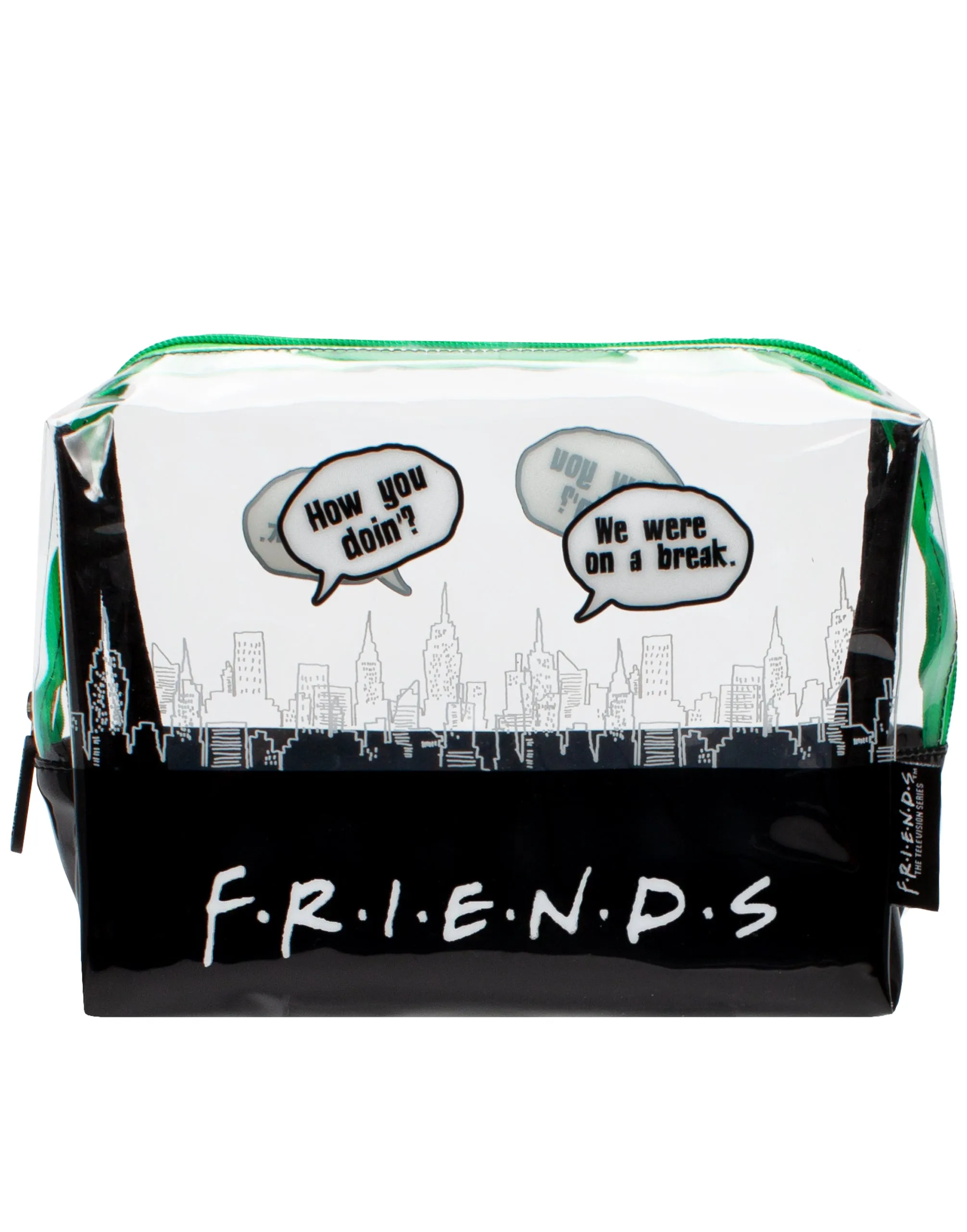 Friends Logo Central Perk Graphic Womens Black Makeup Bag