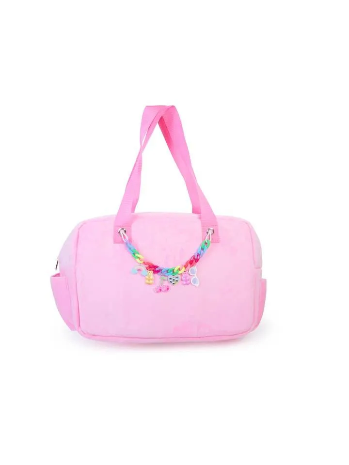 Girls Swimwear | Tote Beach Bag: Pink- Charmed Rainbow | Bling 2o