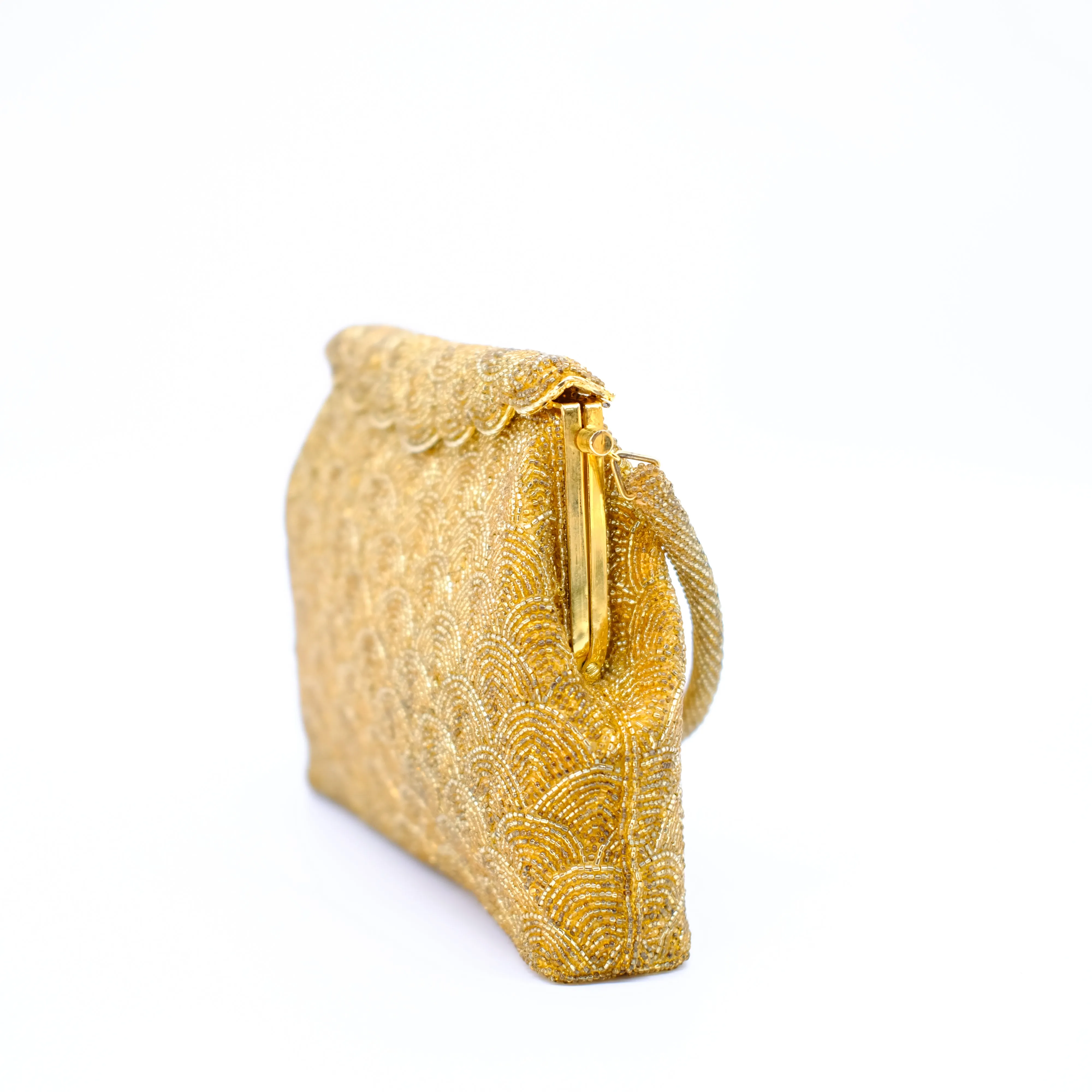 Gold Beaded Evening Bag