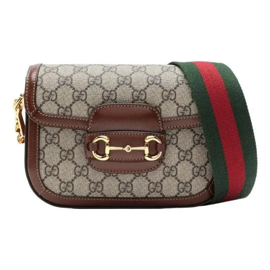 GUCCI HORSEBIT 1955 MINI BAG BROWN