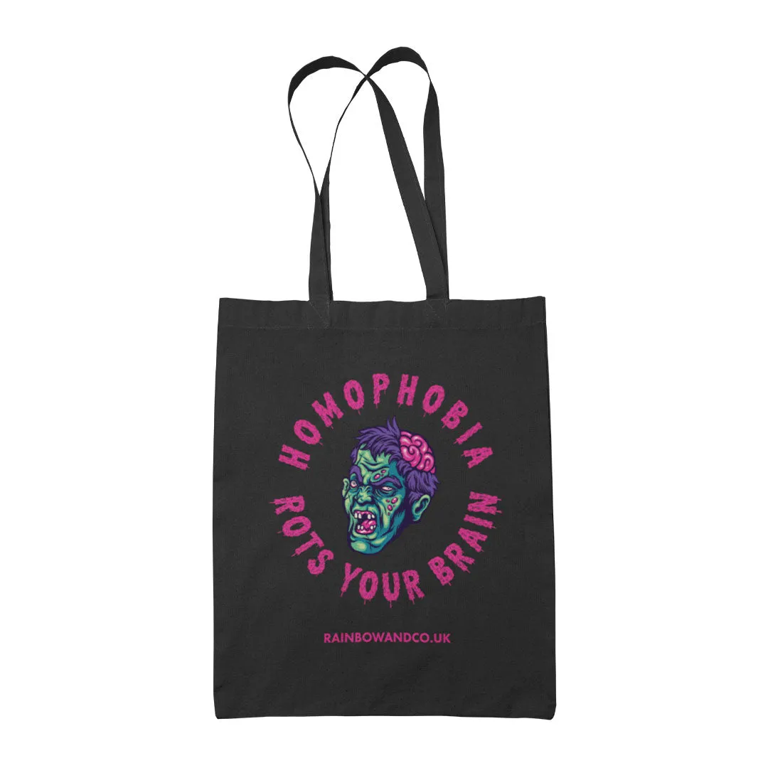 Homophobia Rots Your Brain Tote Bag