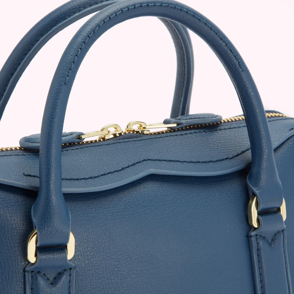 INDIGO LEATHER SMALL DYLAN HANDBAG