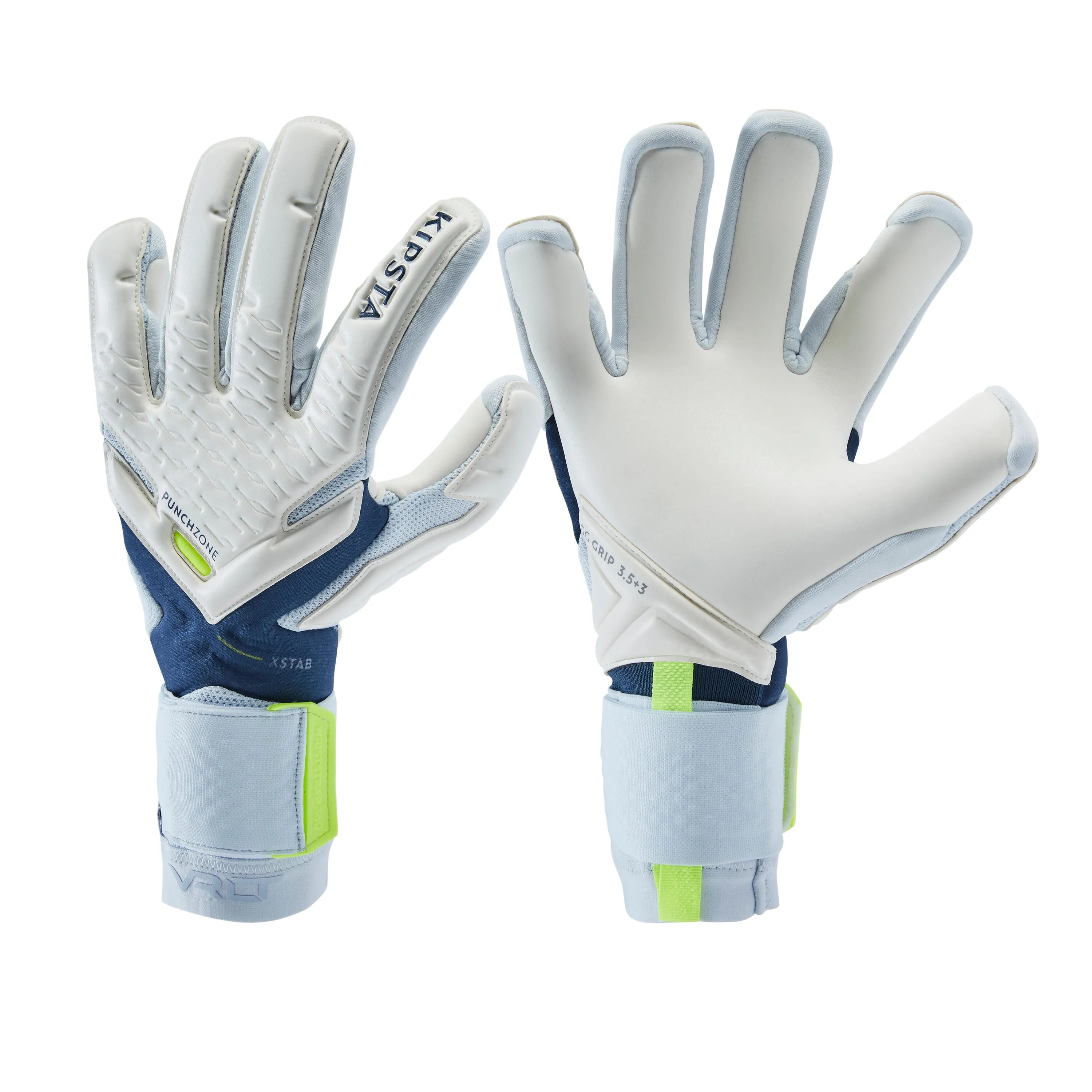 Kipsta F900 Viralto Shielder goalkeeper gloves for women/men, gray/blue