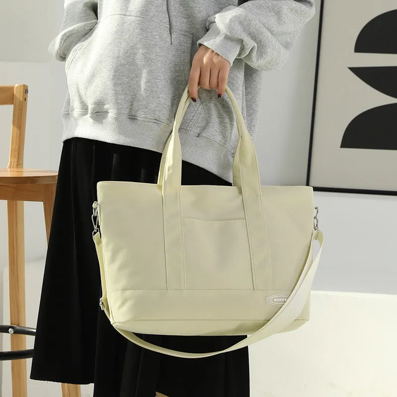 Large Capacity Tote Bag New Shoulder Bag Casual Korean Style Trendy Solid Color Handbags For Women