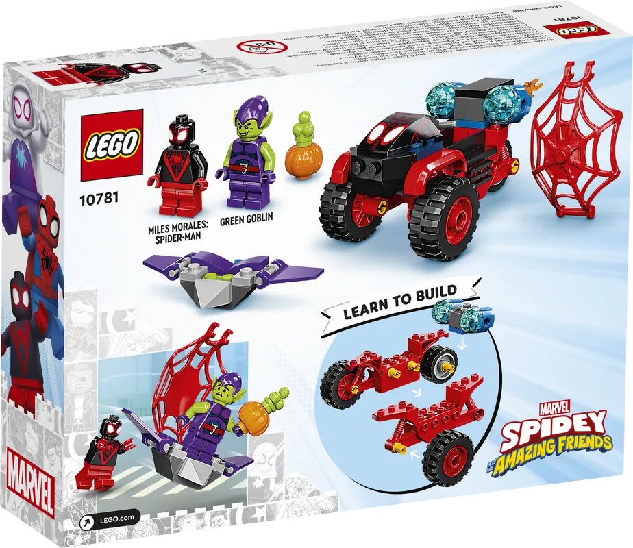 LEGO 10781 Marvel Spidey Miles Morales: Spider-Man's Techno Trike