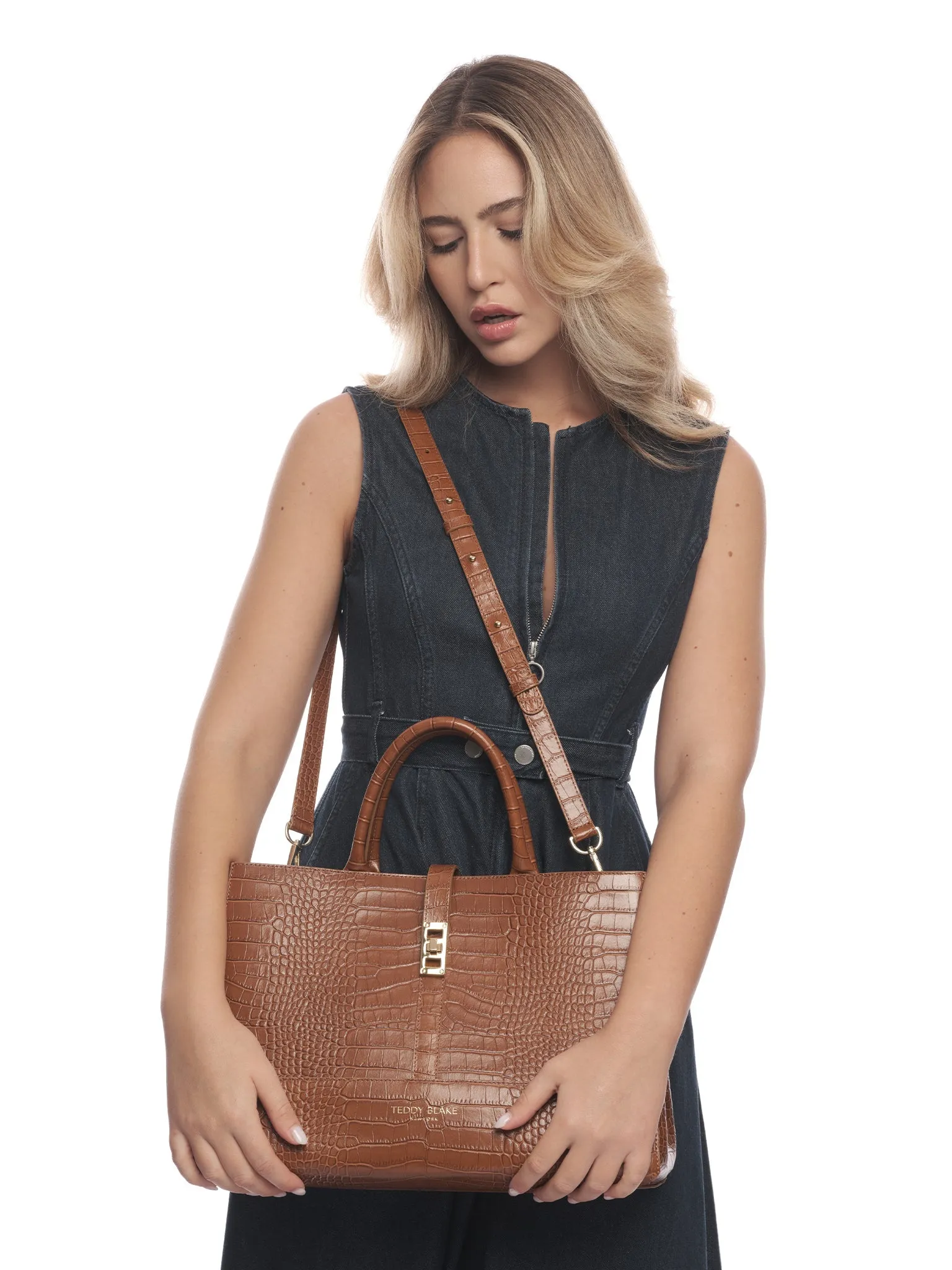 Lola Croco 15" - Camel Brown