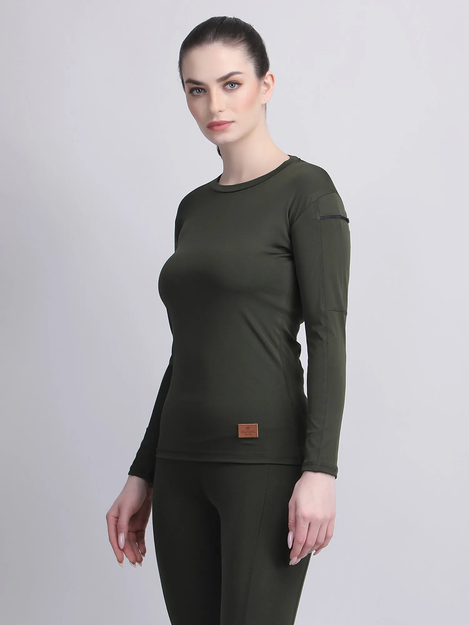 Long sleeve women gym compression top