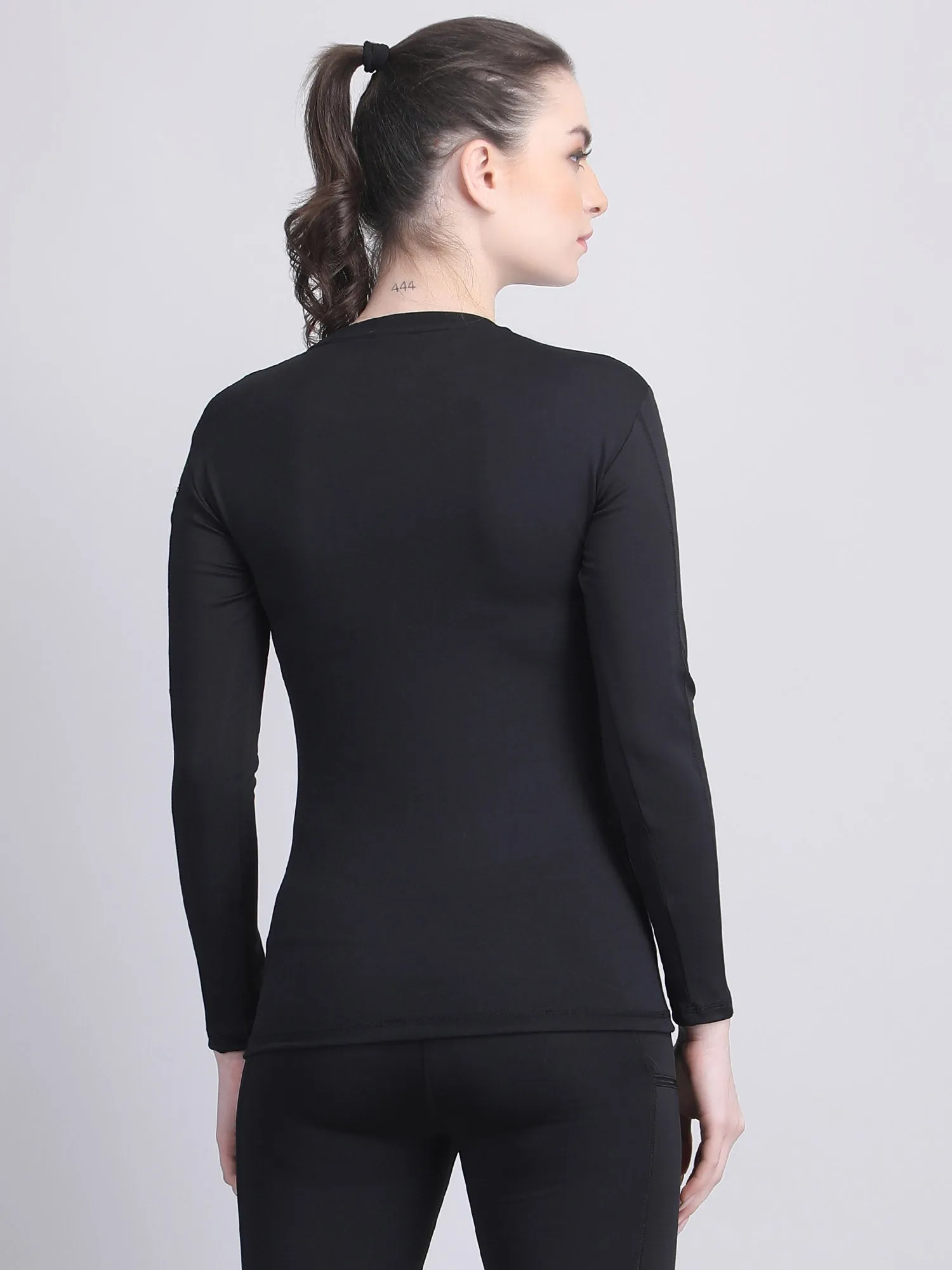 Long sleeve women gym compression top