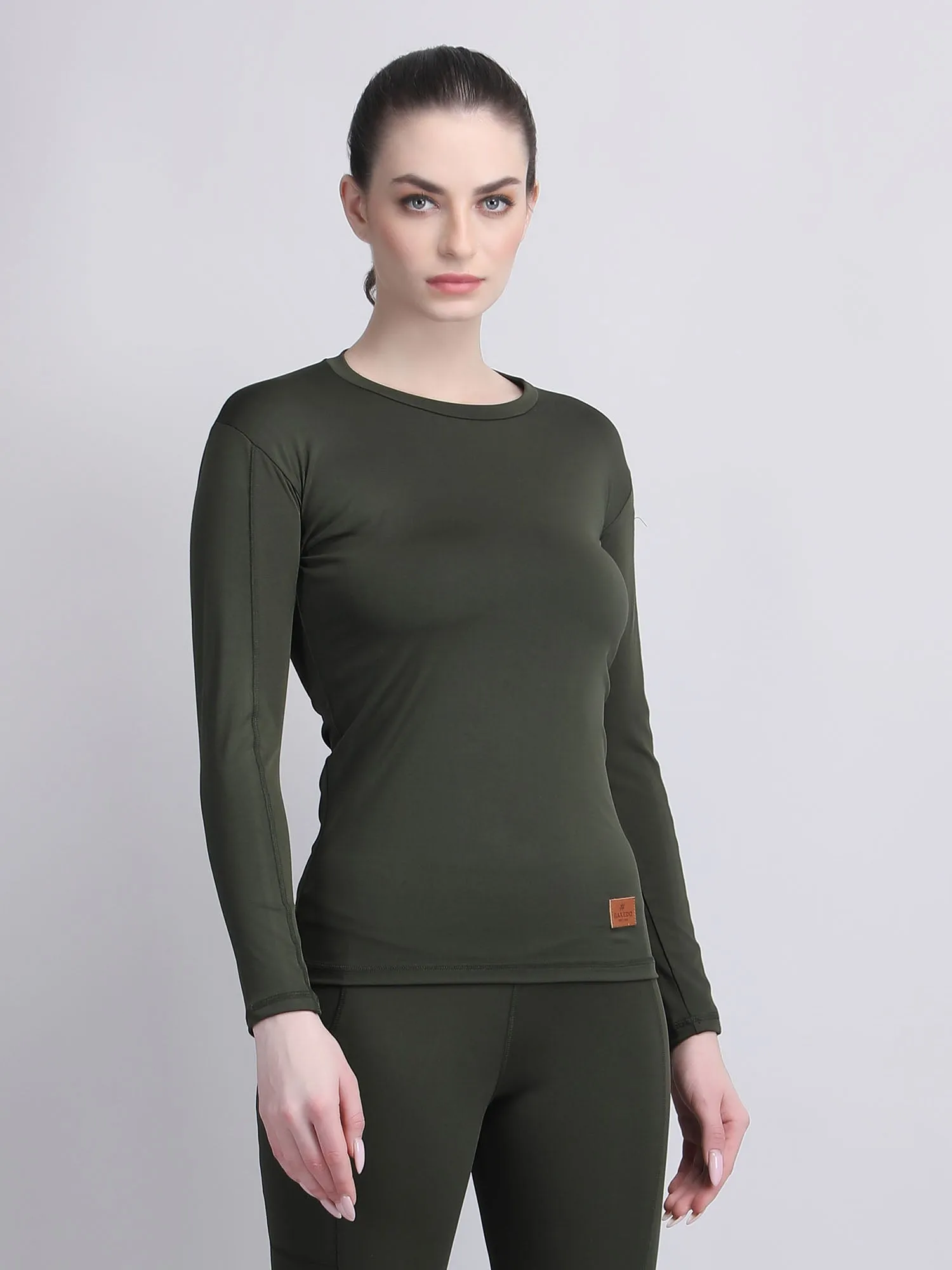 Long sleeve women gym compression top