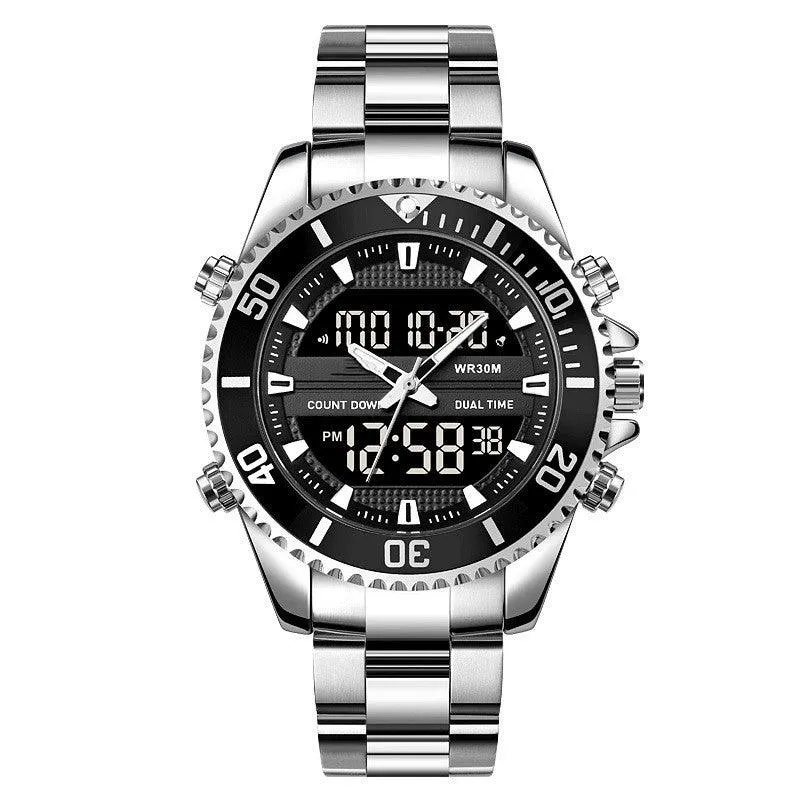 Men's Fashion Multifunctional Outdoor Sports Dual Display Watch