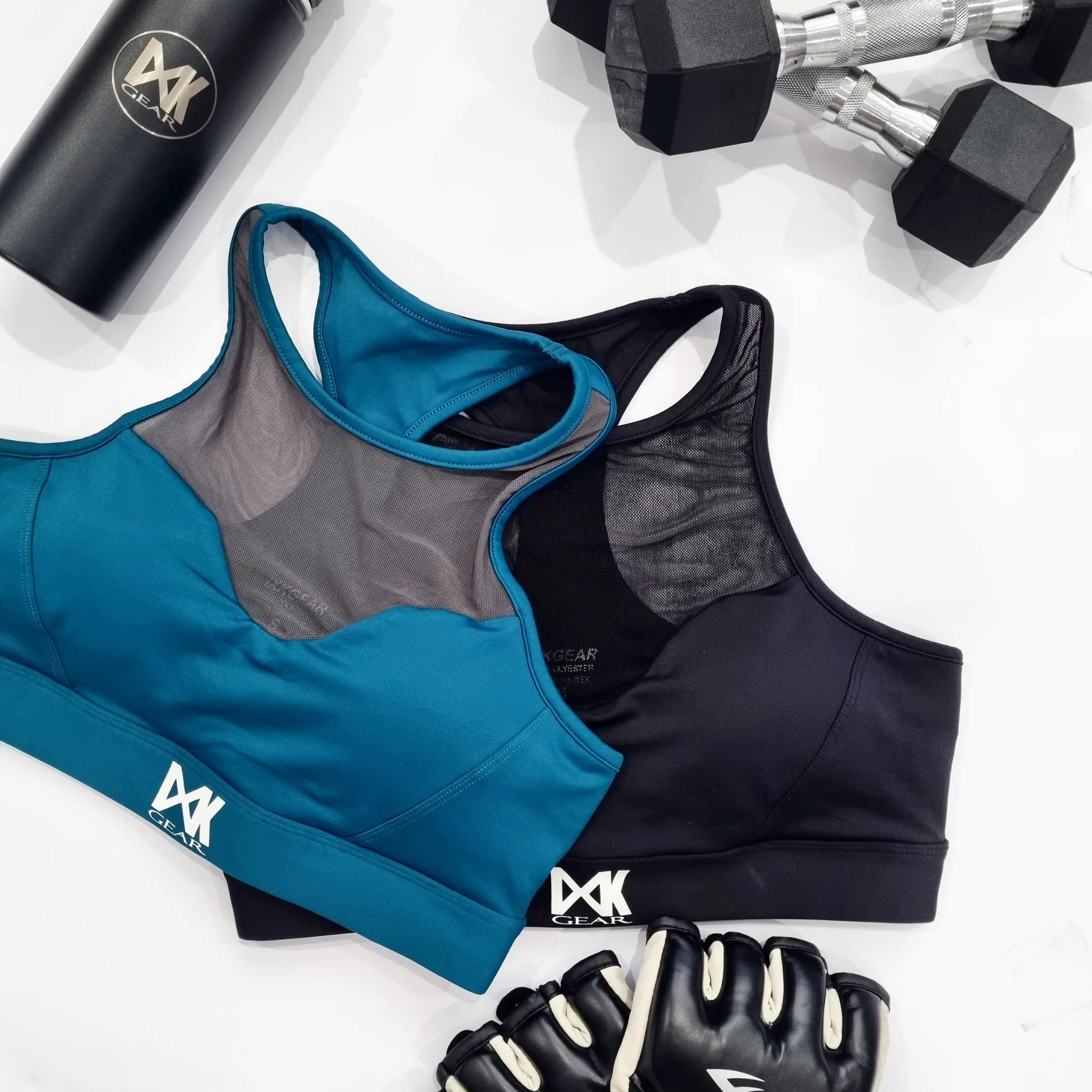 Mesh Sports Bra - Teal