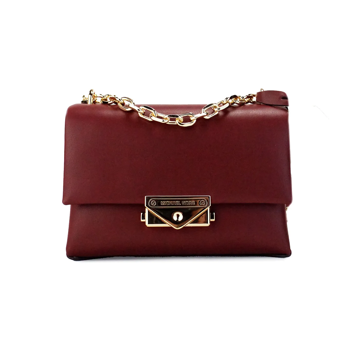 Michael Kors Cece Small Convertible Flap Crossbody Shoulder Bag (Dark Cherry)