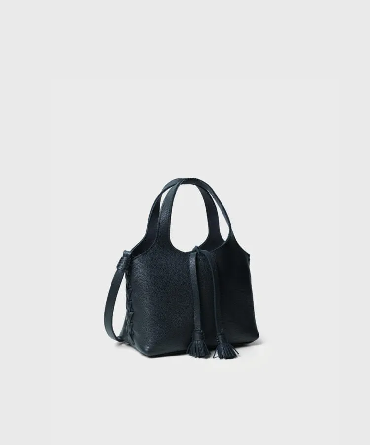 Mini City Bag Grained Leather Black