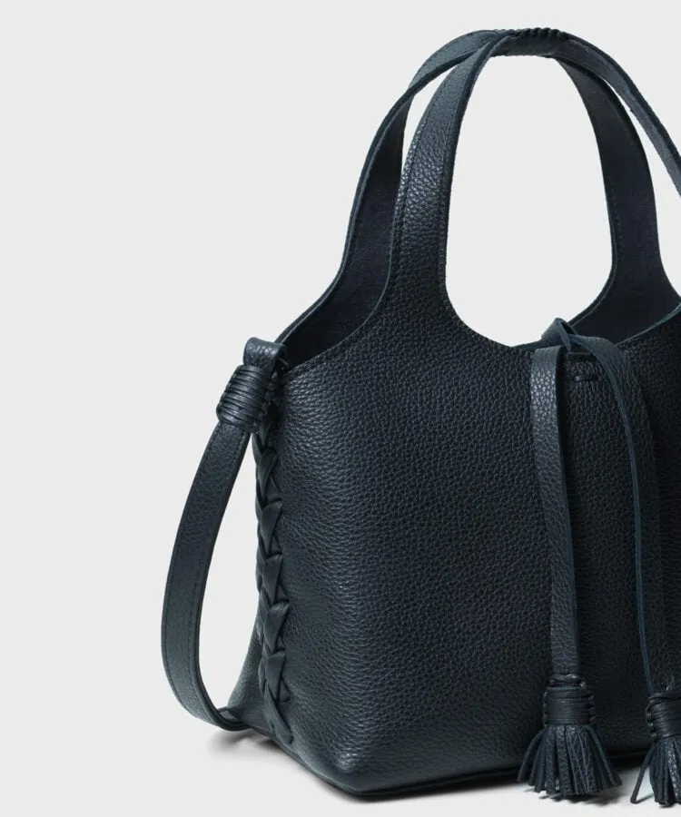 Mini City Bag Grained Leather Black