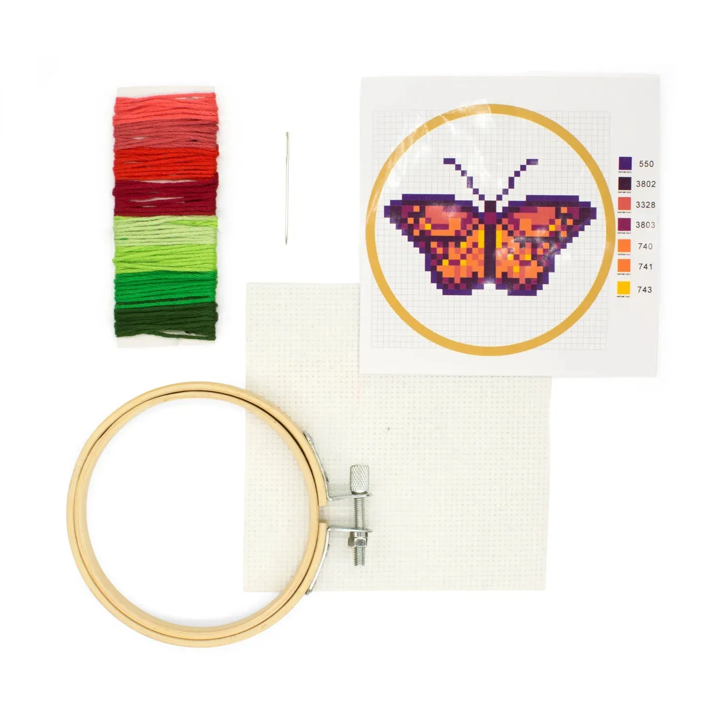 Mini Cross Stitch Embroidery Kit Butterfly