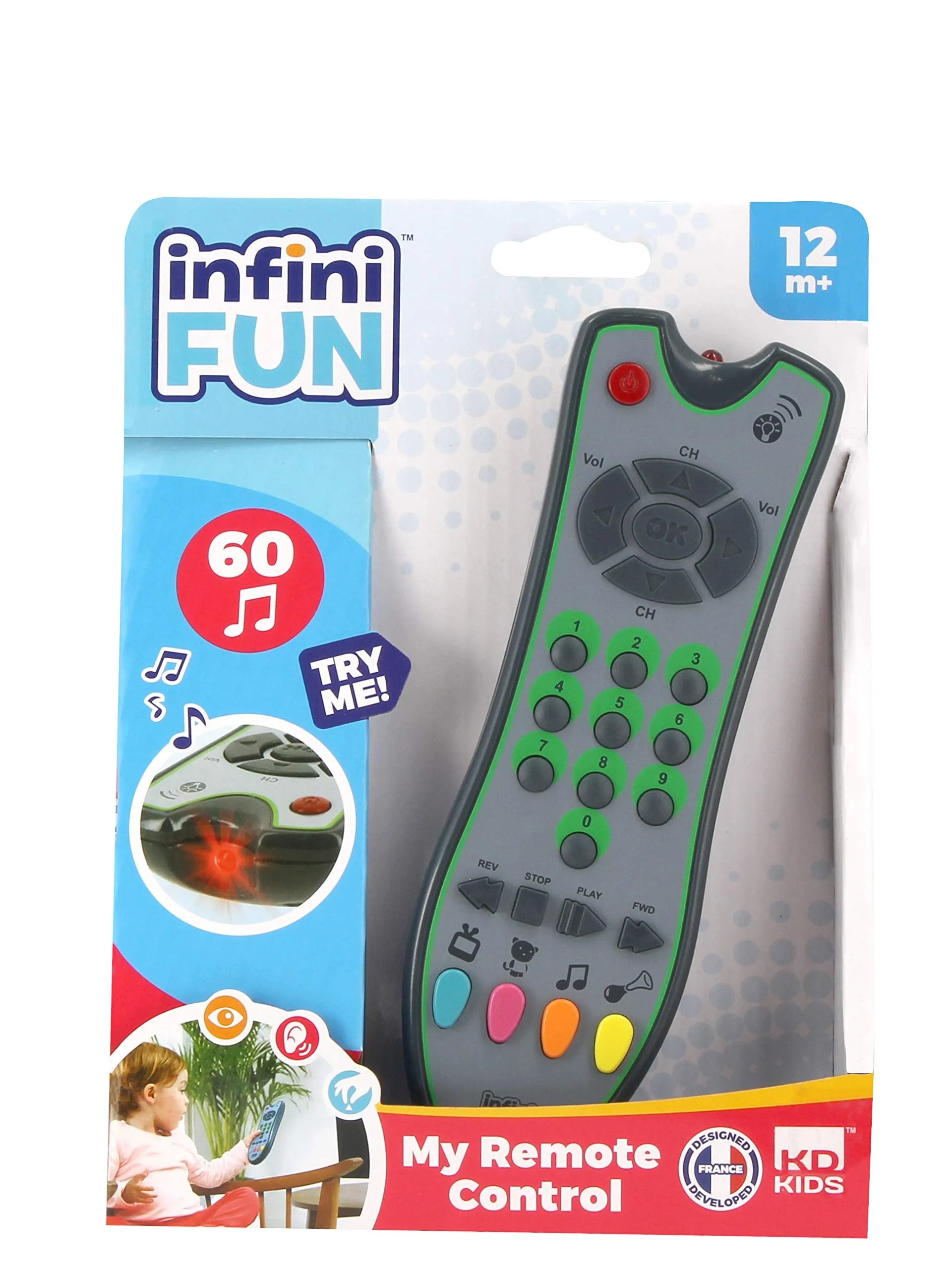 My First Remote Control by Infinifun - Toy TV Remote Control for Toddlers