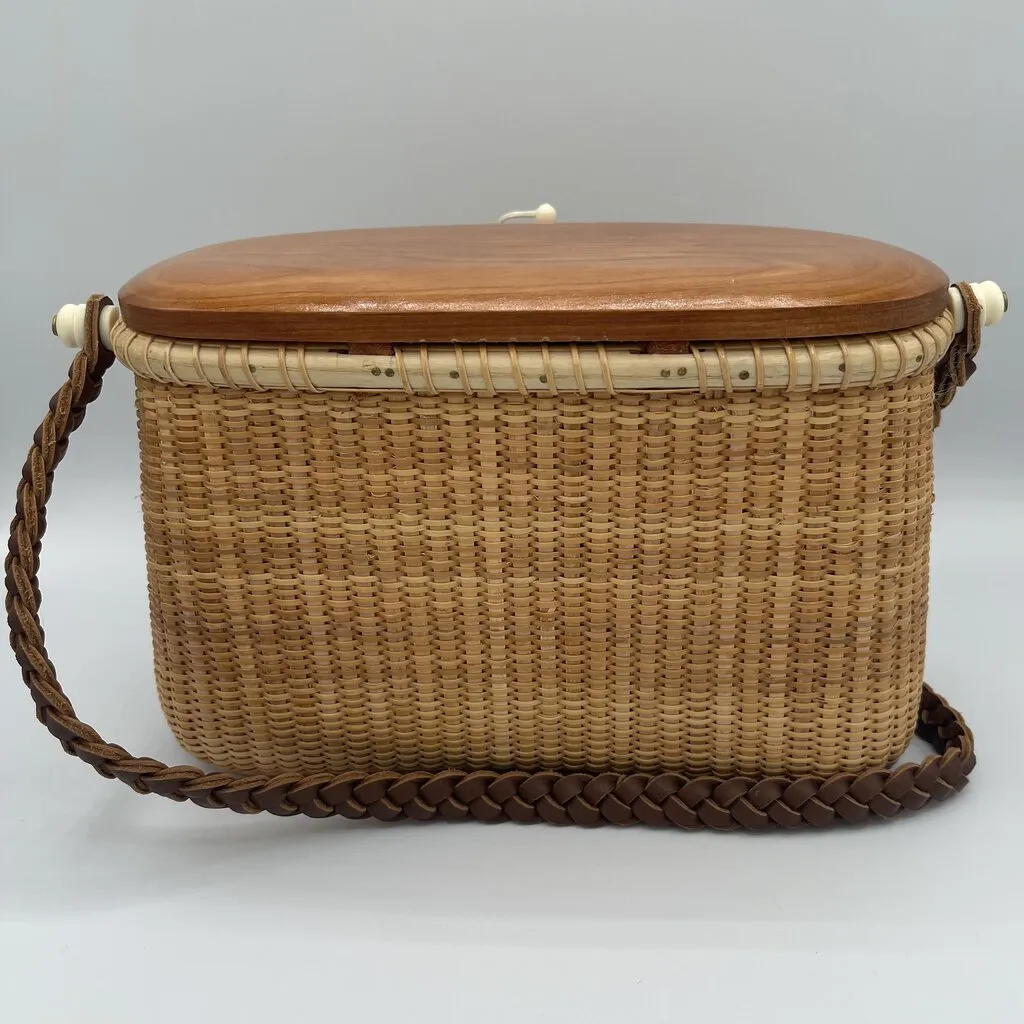 Nantucket Lightship Creel Basket Purse