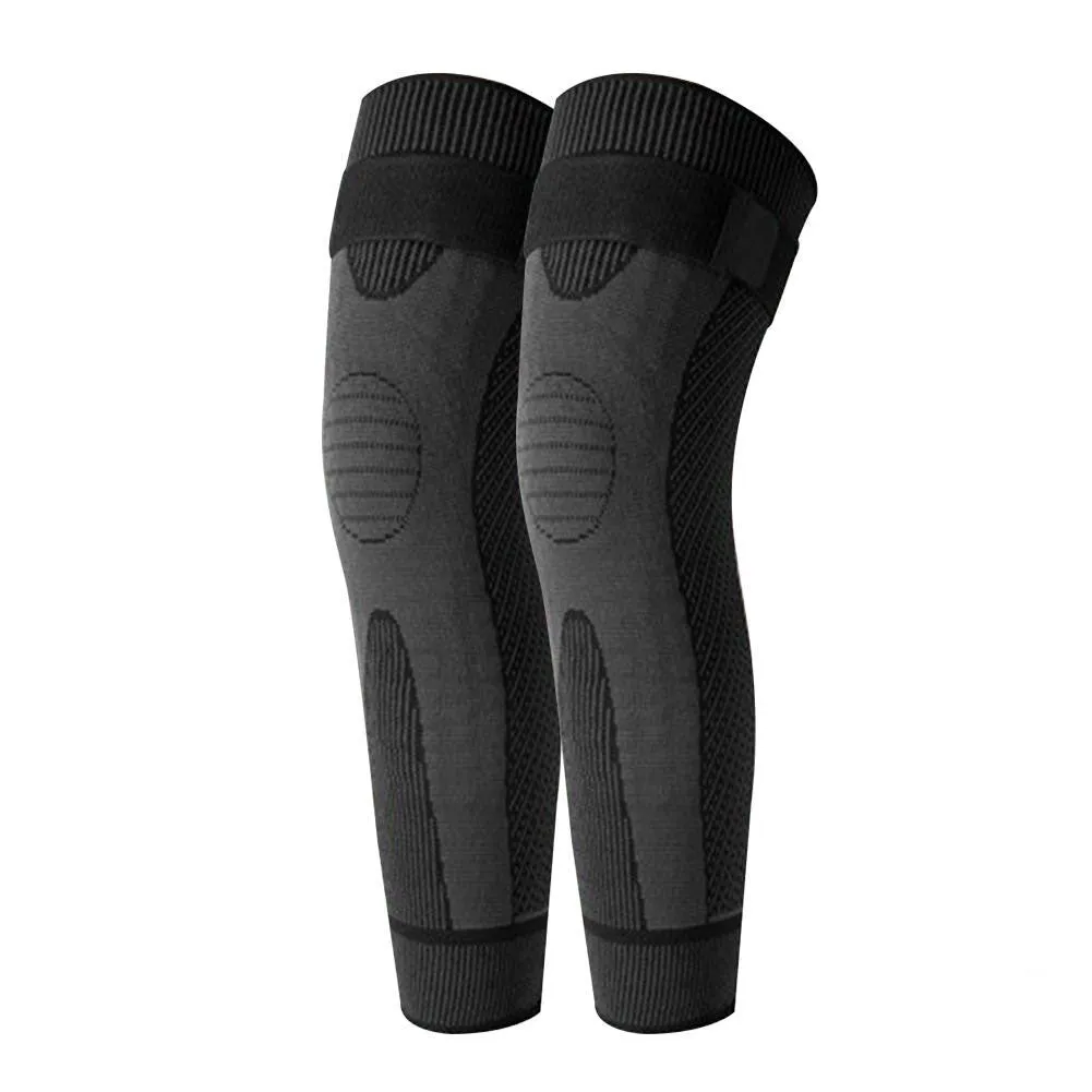 OCW Long Knee Compression Brace Pads Protect Leg Swelling Pain Arthritis Relieve