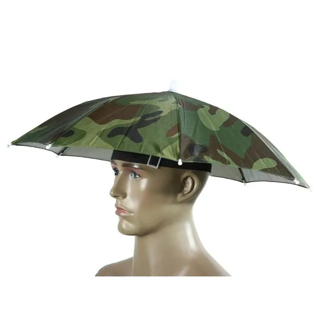 Portable 55cm Umbrella Hat Sun Shade Lightweight Camping Fishing Hiking Festivals Outdoor Brolly Free Shipping