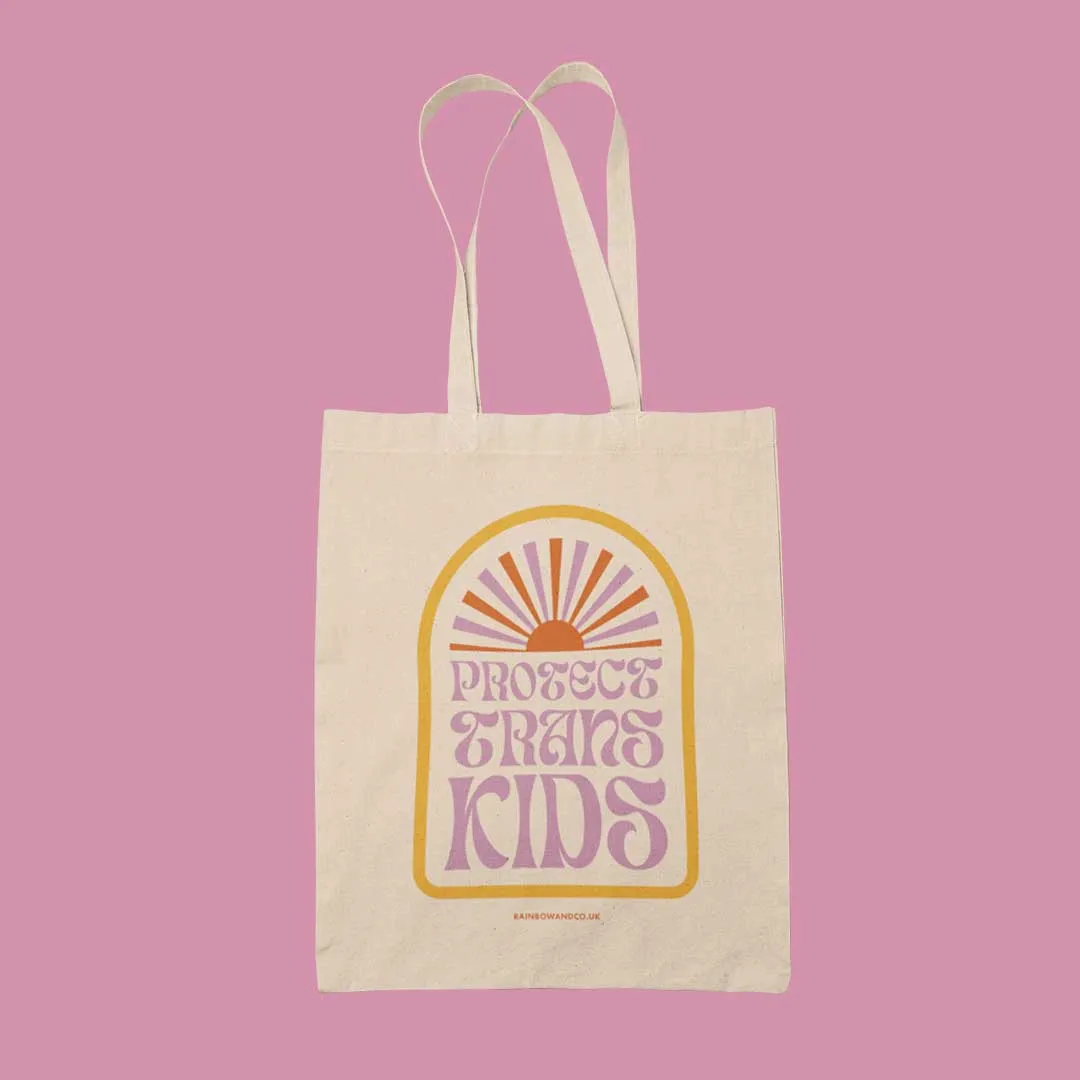 Protect Trans Kids Retro Tote Bag